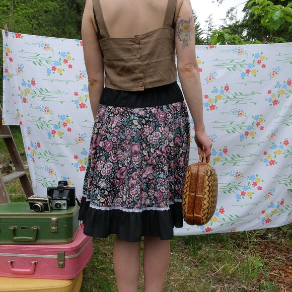 Vintage 1970s Square Dance Skirt 70s Handmade Square Dancing Costume Full Skirt - Picture 4 of 16